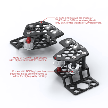 Chaoticlab Voron CNC XY Joint LWE Kit Aluminium und Titanschrauben ultra leicht nur 66g für Voron 2.4 Trident